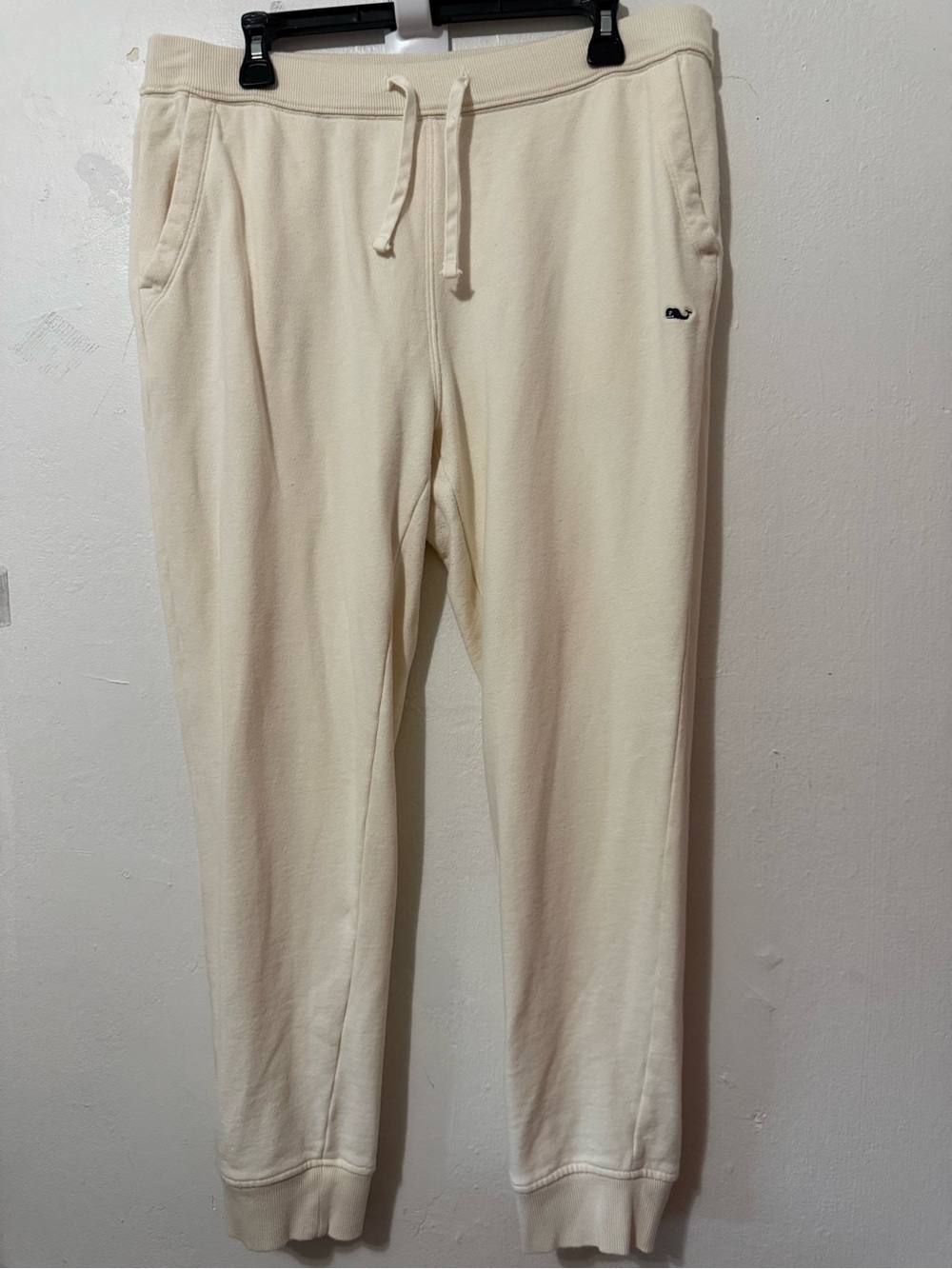 Vineyard Vines Mens L Jogger Sweatpants Beige Cotton Blend Drawstring